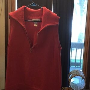 Coral sweater vest, EUC SIZE 2X